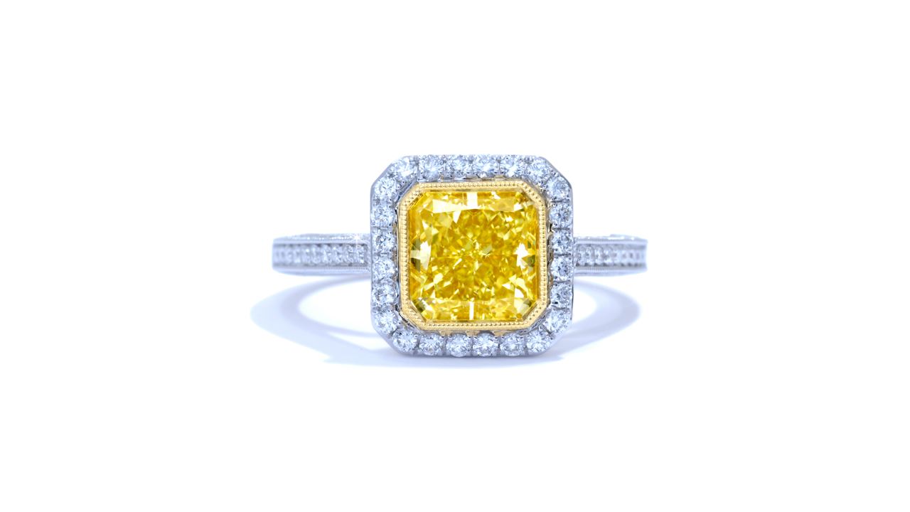 ja3081_d3697 - 2.07ct. Vintage Halo Diamond Engagement Ring at Ascot Diamonds