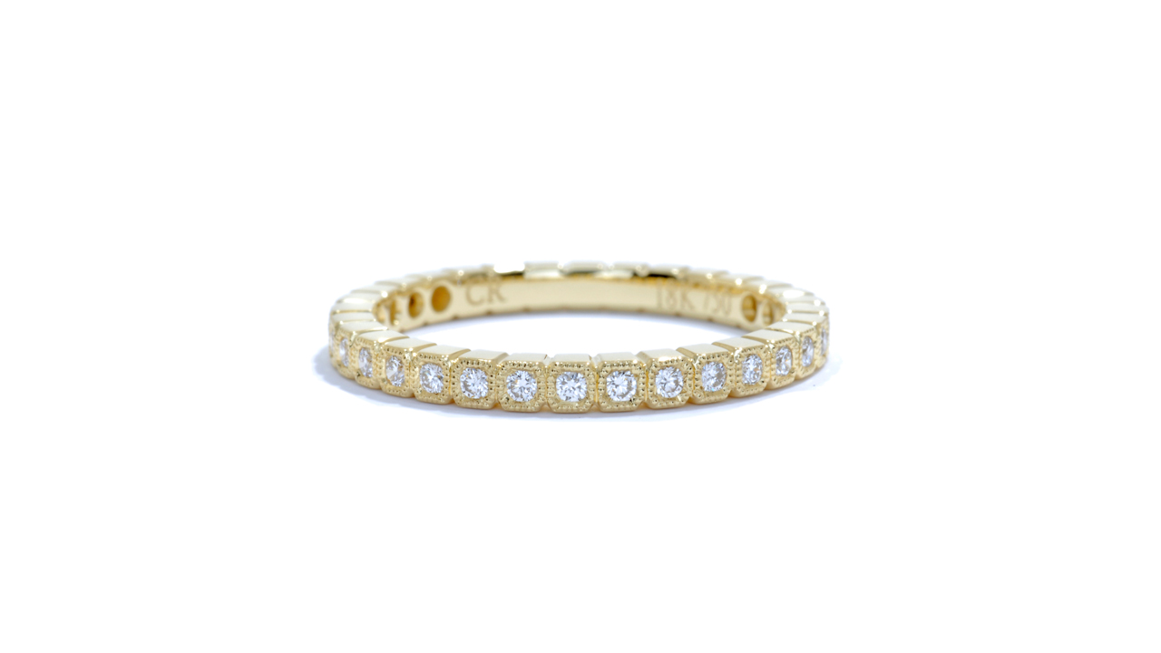 ja8388 - Stacking Yellow Gold Diamond Wedding Ring at Ascot Diamonds