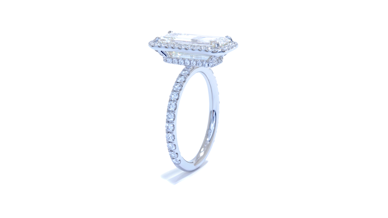 jb3828_lgd1575 - Emerald Cut Halo Diamond Ring at Ascot Diamonds