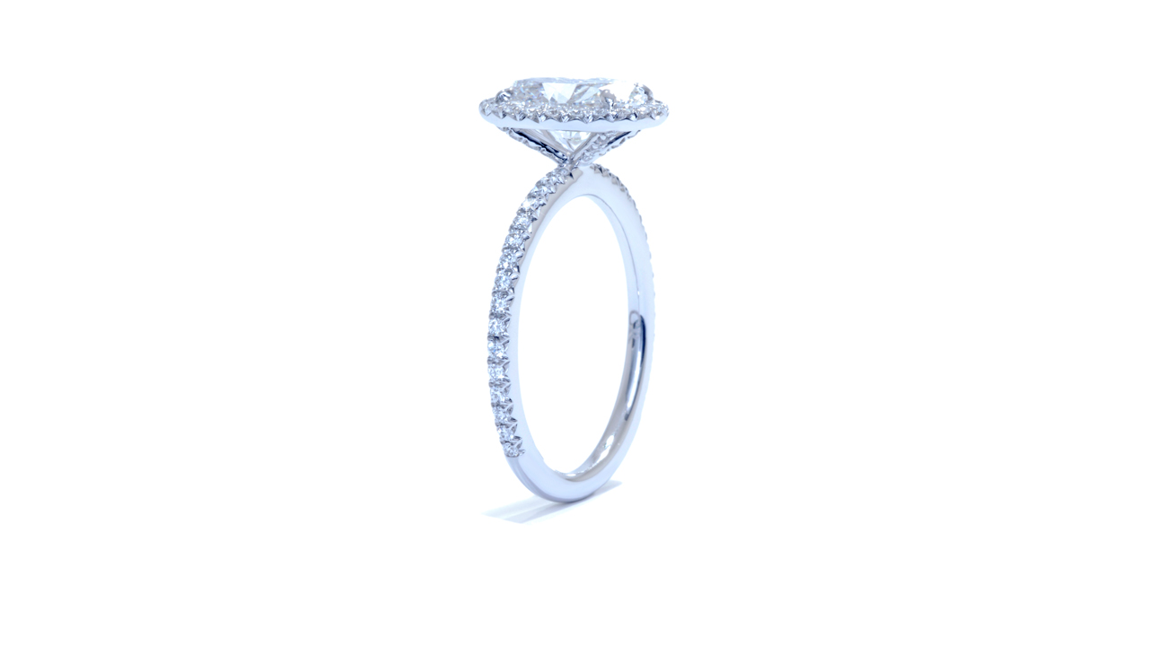 jb4267_lgd1184 - 1.20ct Oval Halo Diamond Engagement Ring at Ascot Diamonds